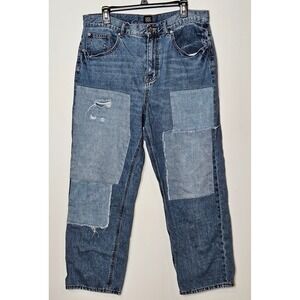 BDG Urban Outfitters Womens 34 Cowboy Jeans Patchwork Denim Baggy‎ Grunge Y2K